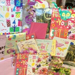 FINAL SALE PRICE Birthday Cards, Bags, Stickers & Pen